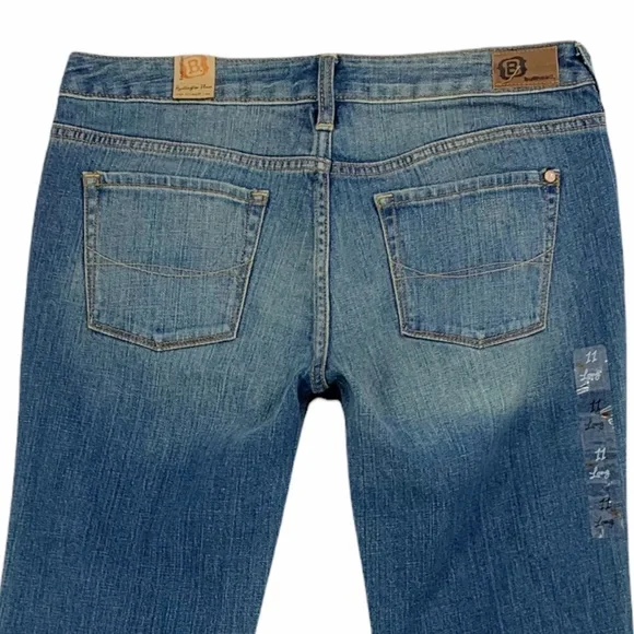 Y2K Style Flare Stretch Bullhead Huntington Blue Jeans - Picture 8 of 16